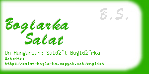 boglarka salat business card